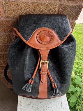 dooney & bourke saffiano leather pod backpack black Small Zip Modern Design This chic and secure backpack Dooney & Bourke | Bags